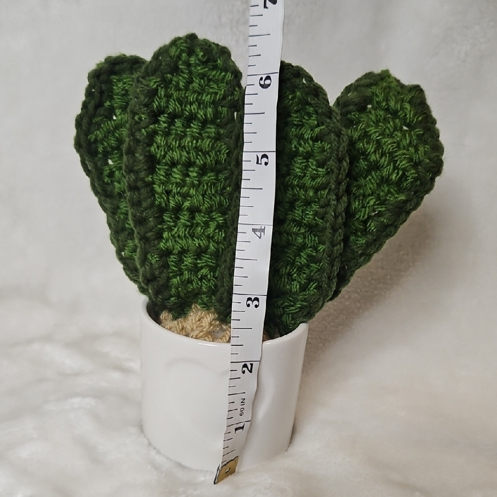 Crochet Snake Plant With Heart Planter - Picture 4 of 4